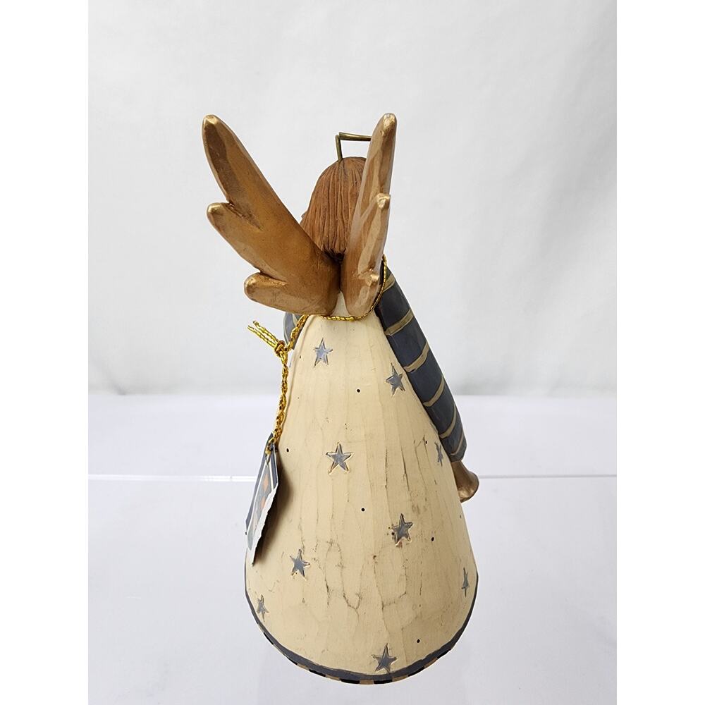 Williraye Studio Angel 5.5" Figure WW2822 "Hope" Angel w/Trumpet & Bell Folk Art - Picture 5 of 7